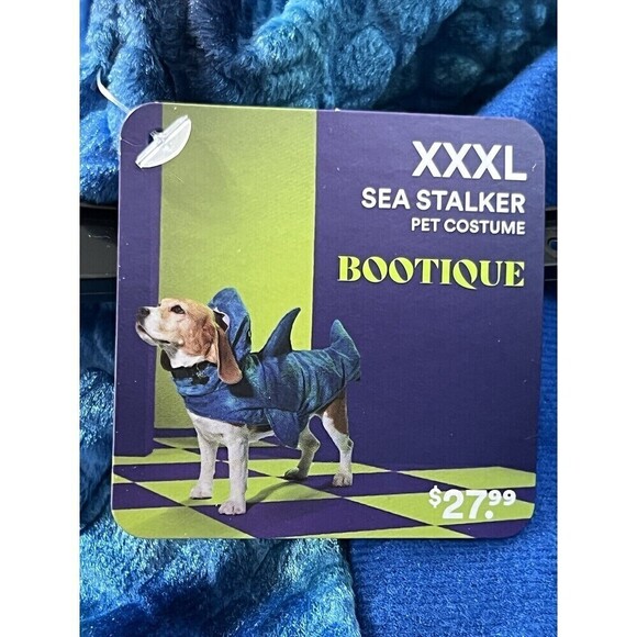 Bootique Pet Costume SEA STALKER Shark Halloween Fin XXXL 25-27" New with Tags - Picture 1 of 10
